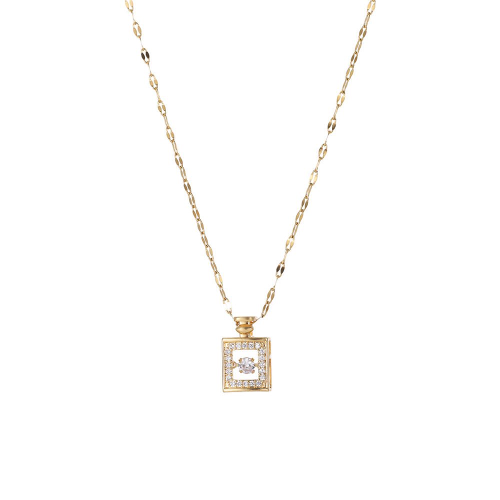 Perfume Mirage Square Pendant Necklace