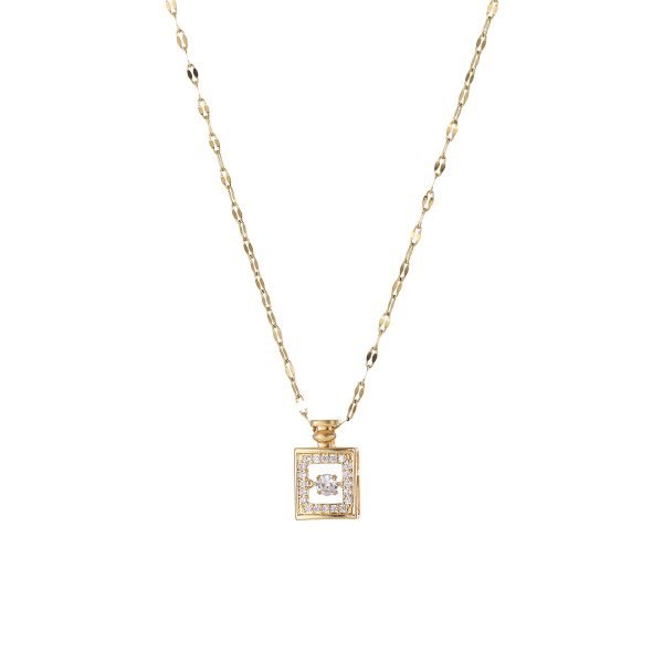 Perfume Mirage Square Pendant Necklace