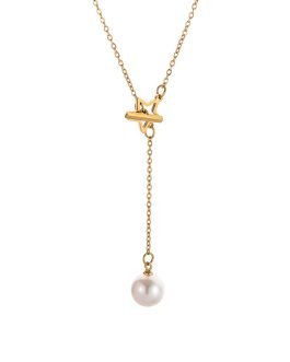 Stellar Pearl Drop Necklace