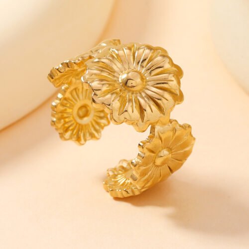 Sunflower Spiral Ring