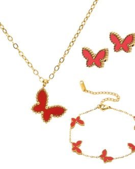 Vibrant Butterfly Jewelry Set