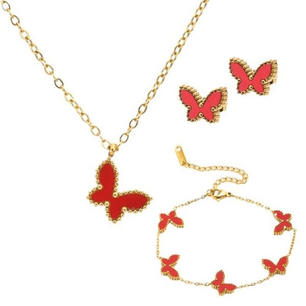 Vibrant Butterfly Jewelry Set