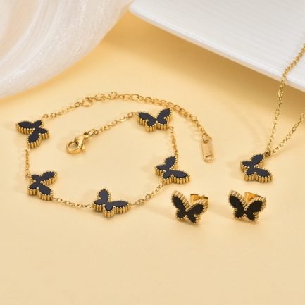 Vibrant Butterfly Jewelry Set - 이미지 5
