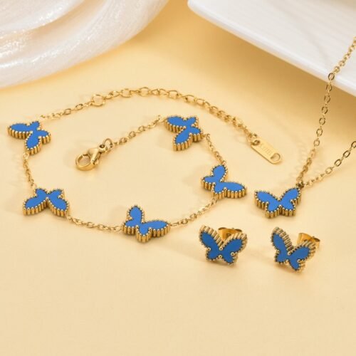 Vibrant Butterfly Jewelry Set