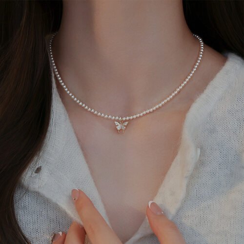 Butterfly Pearl Choker