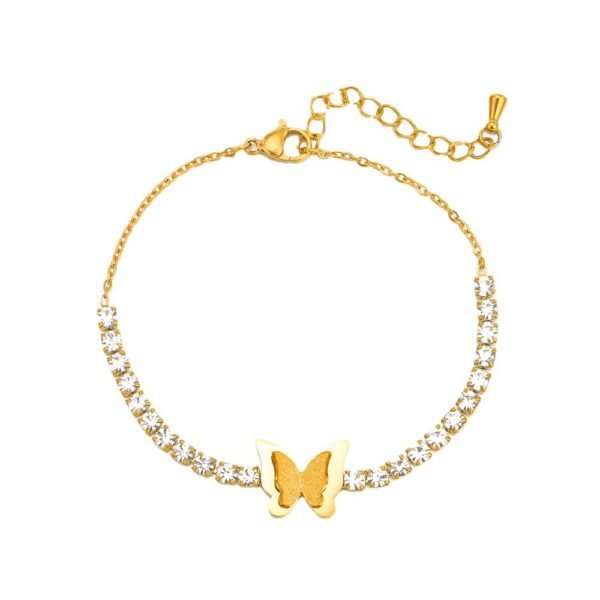 Crystalline Butterfly Tennis Bracelet