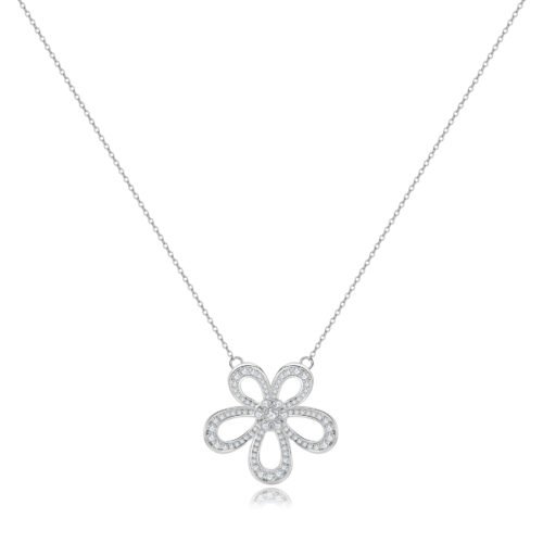 Daisy Outline Pendant Necklace