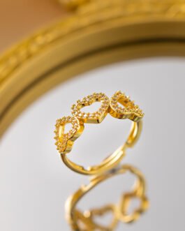 Triple Crown Hearts Ring
