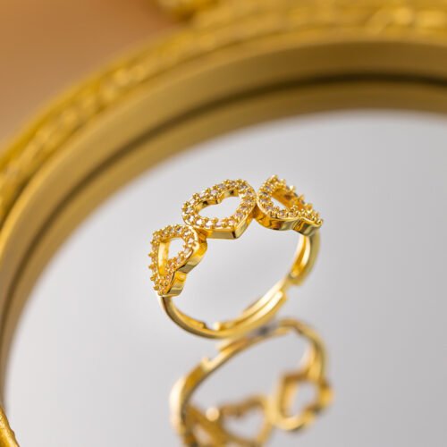 Triple Crown Hearts Ring