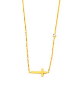 Celestial Faith 18K Gold Cross Jewelry Set