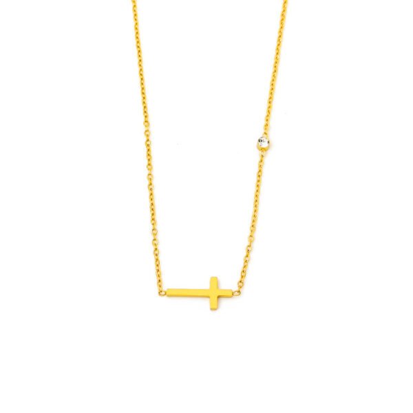Celestial Faith 18K Gold Cross Jewelry Set