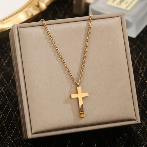 Eternal Faith 18K Gold Cross Necklace