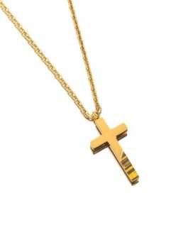Eternal Faith 18K Gold Cross Necklace