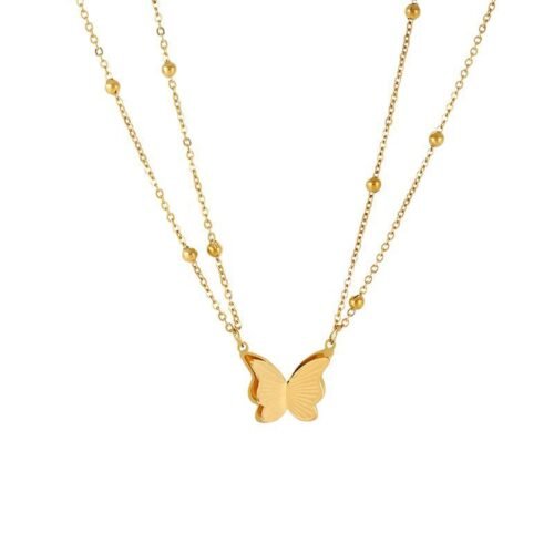 Golden Flutter Butterfly Jewelry Set