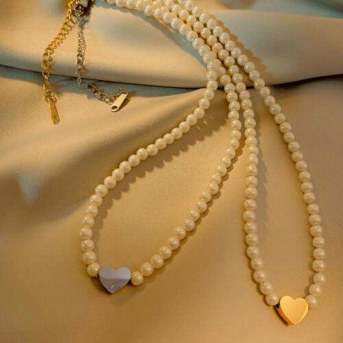 Heartfelt Pearl Strand Necklace