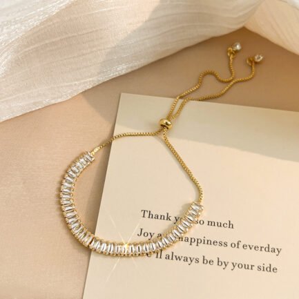 Lumière Adjustable Baguette Bracelet - Image 5