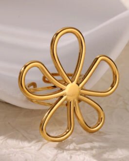Bloom Outline Open Ring
