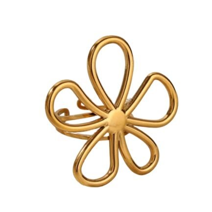 Bloom Outline Open Ring