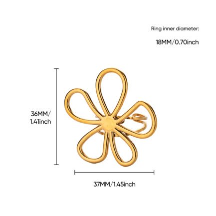 Bloom Outline Open Ring - Image 3