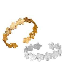 Blossom Trail Adjustable Flower Cuff Bracelet