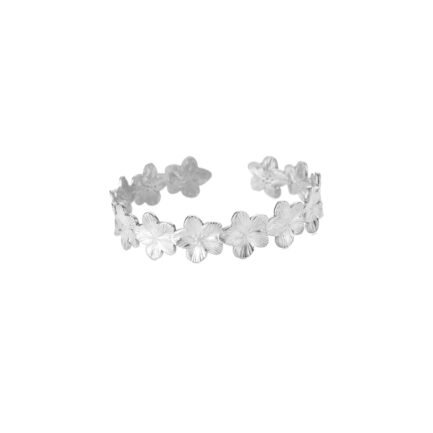 Blossom Trail Adjustable Flower Cuff Bracelet - Image 7