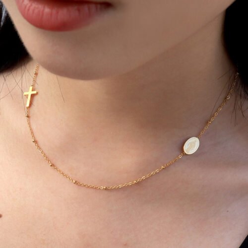Devotion Rosary Station Necklace