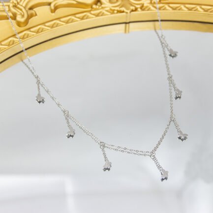 Flutter Y-Drop Butterfly Necklace - 18K Gold Plated Titanium - Image 3