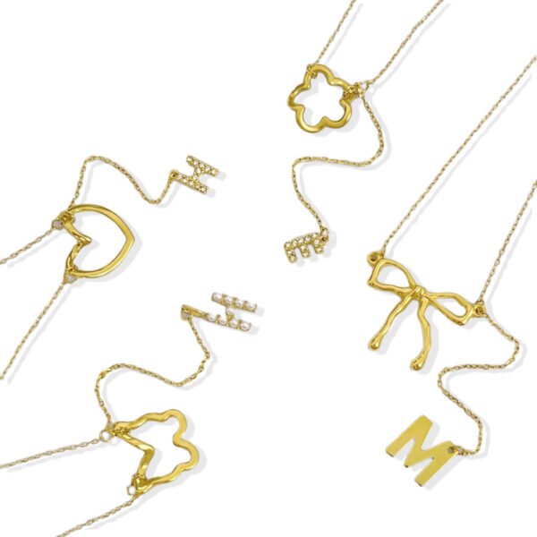 Initial Charm Personalized Pendant Necklace