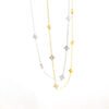 Petite Clover Station Necklace - 18K Gold Plated Titanium