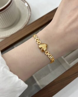 Regal Heart Statement Chain Bracelet
