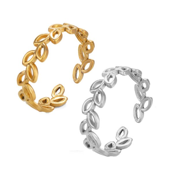 Botanical Leaf Band Ring