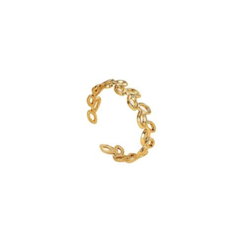 Botanical Leaf Band Ring