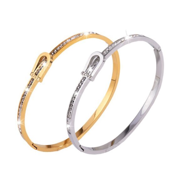 Crystal Love Belt Bangle