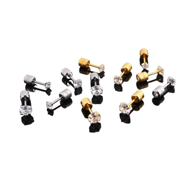 Double Zircon Stud Earrings Set