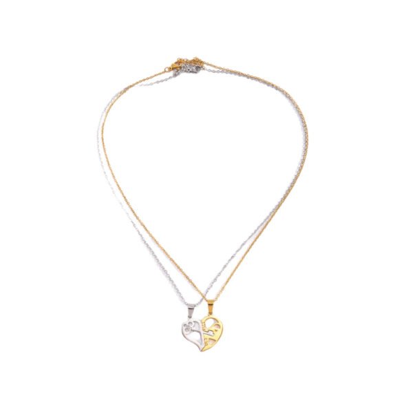 Heart Key Lock Couple Necklace Set