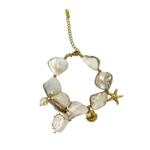 Ocean Charm Shell Cluster Bracelet