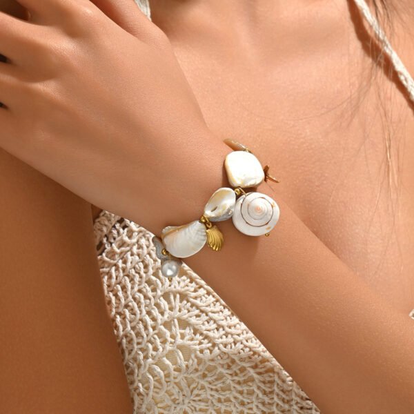 Ocean Charm Shell Cluster Bracelet