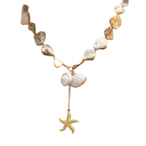 Seaside Treasure Baroque Stone Necklace
