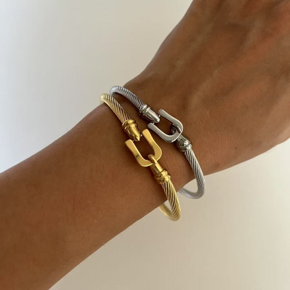 Twisted Cable Anchor Bangle