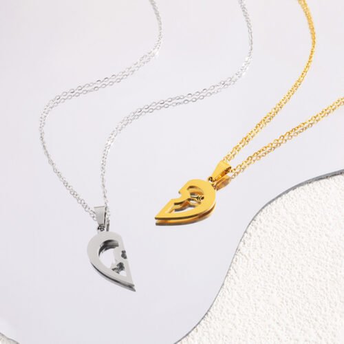 Unity Heart Couple Necklace Set