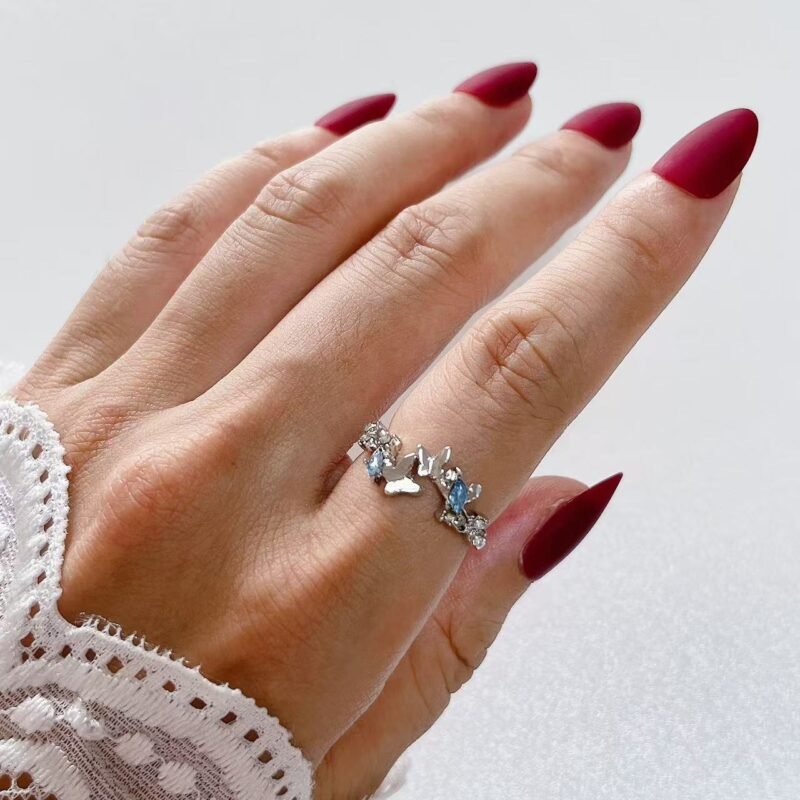 Butterfly Vine Zircon Open Ring