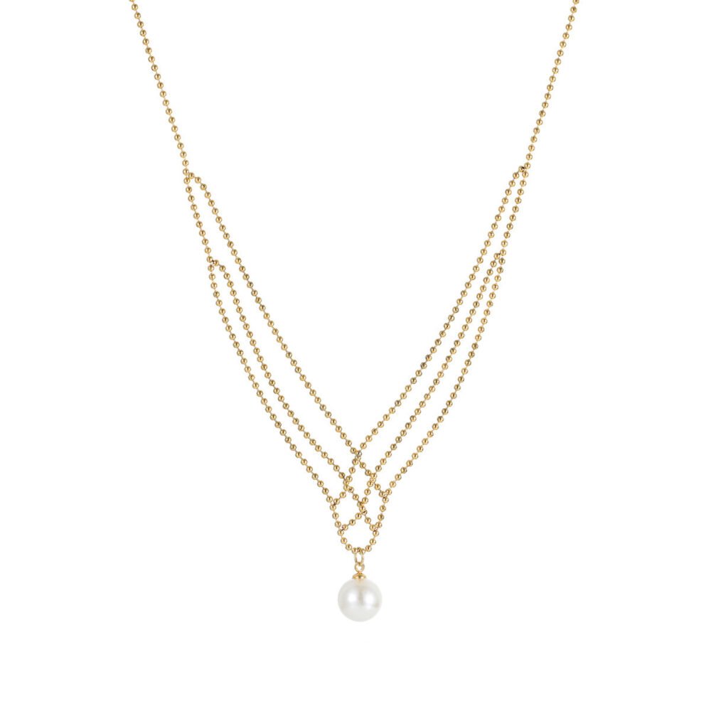 Cascading Pearl Drop Layered Necklace
