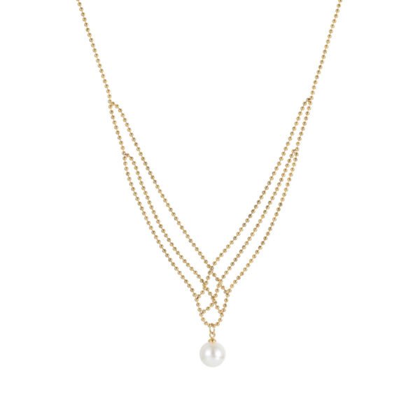 Cascading Pearl Drop Layered Necklace