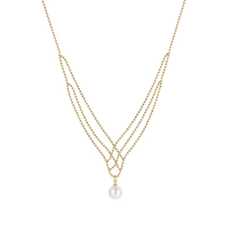 Cascading Pearl Drop Layered Necklace