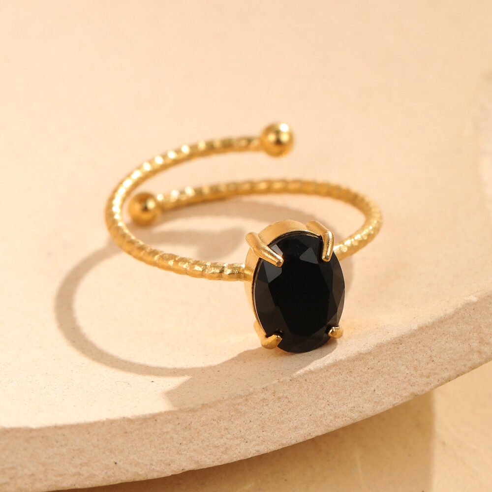 Colorful Gemstone Open Ring - Image 8