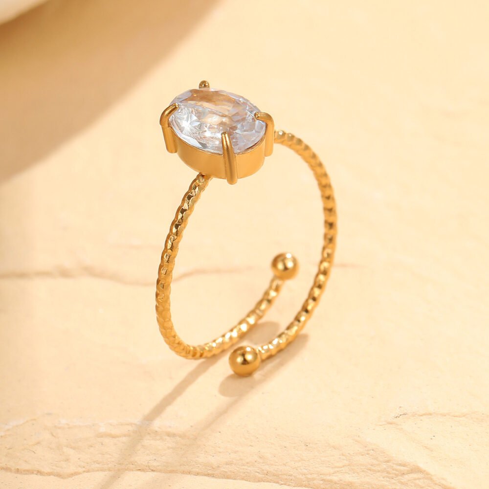 Colorful Gemstone Open Ring - Image 5