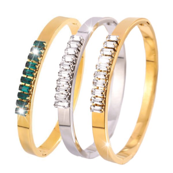 Crystal Bar Bangle Set