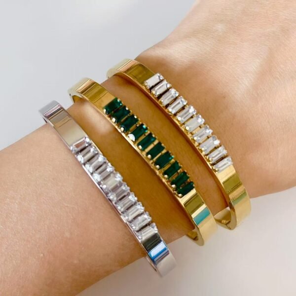 Crystal Bar Bangle Set