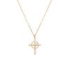Crystal Cross Pendant Necklace Multi-Color Plated