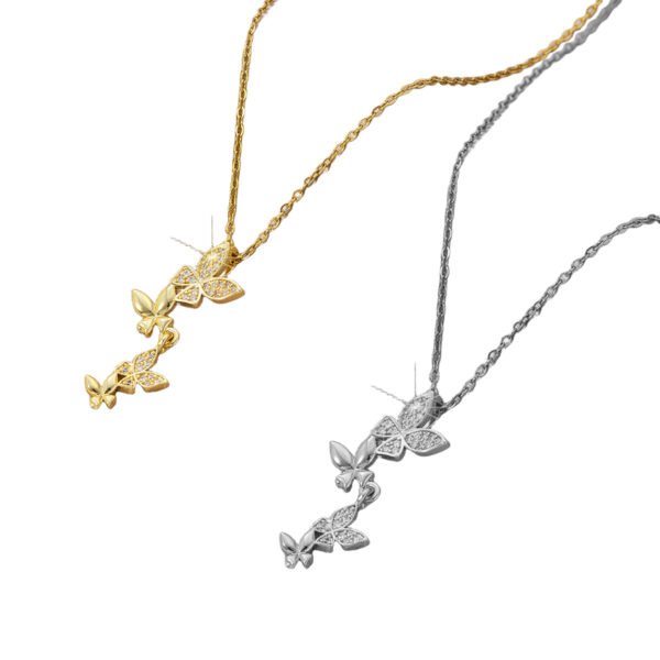Dancing Butterflies Crystal Necklace